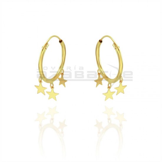 Pendientes Aro Estrellas