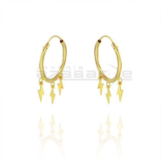 Pendientes Aro Rayos