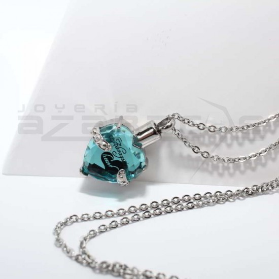 Relicario Corazón Cristal Celeste