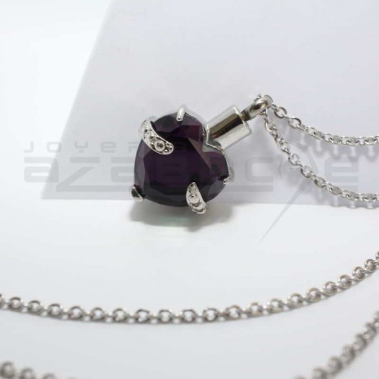 Relicario Corazón Cristal Morado